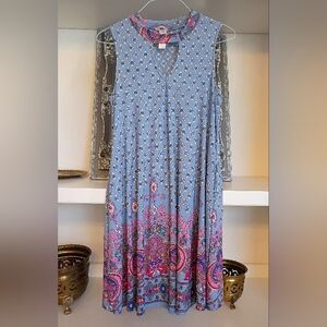 Honeyme Women’s Sleeveless Paisley Floral Dress Size Small